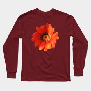 Orange Gazania Flower Vector Art Cut Out Long Sleeve T-Shirt